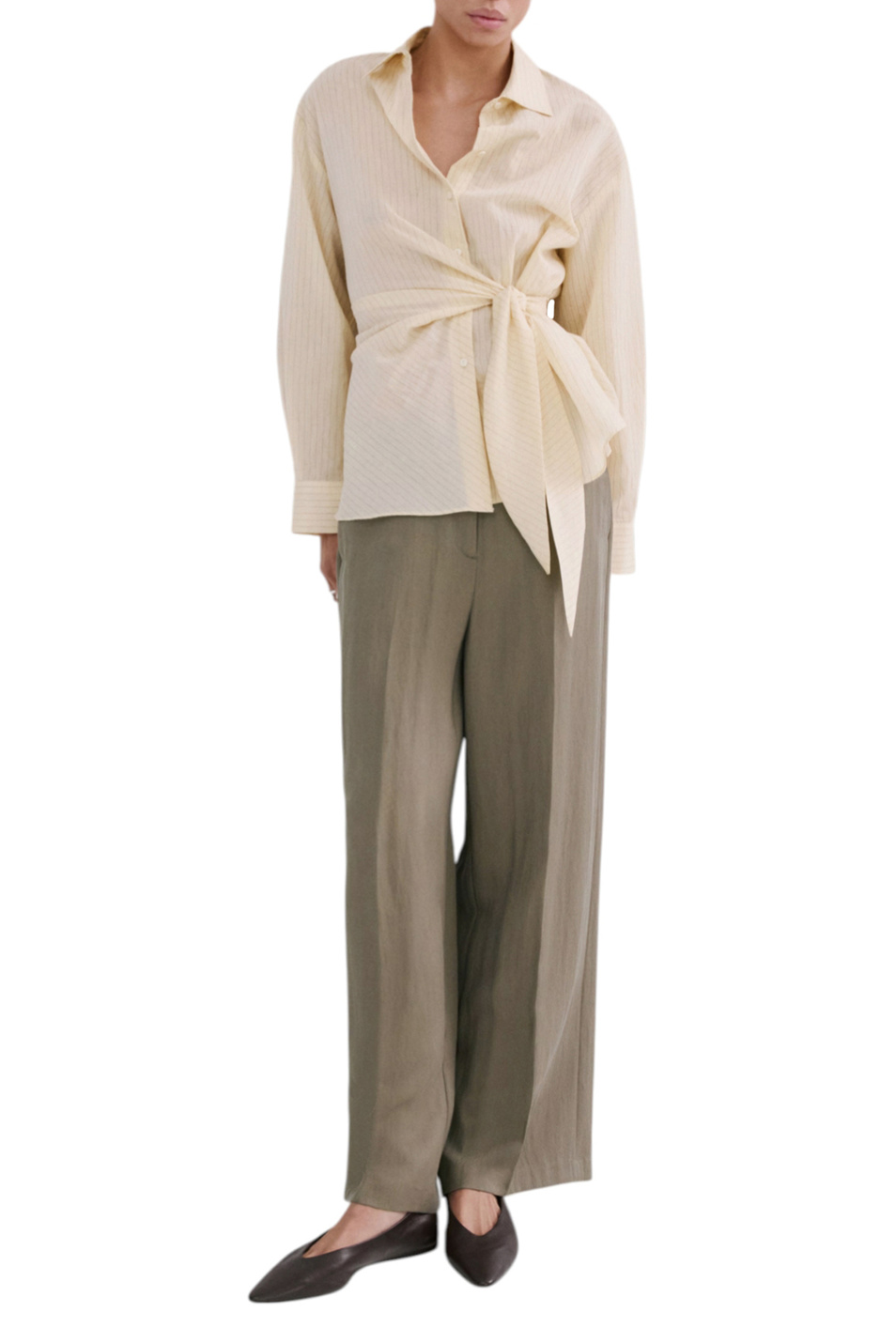 Женский Mango Брюки FLUID с высокой посадкой (цвет ), артикул 27065964 | Фото 2