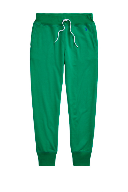 Флисовые спортивные брюки|Основной цвет:Зеленый|Артикул:211780215016 | Фото 1