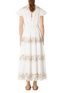 Женский Red Valentino Платье с вырезной цветочной вышивкой (цвет ), артикул XR0VA21Q6FC | Фото 4
