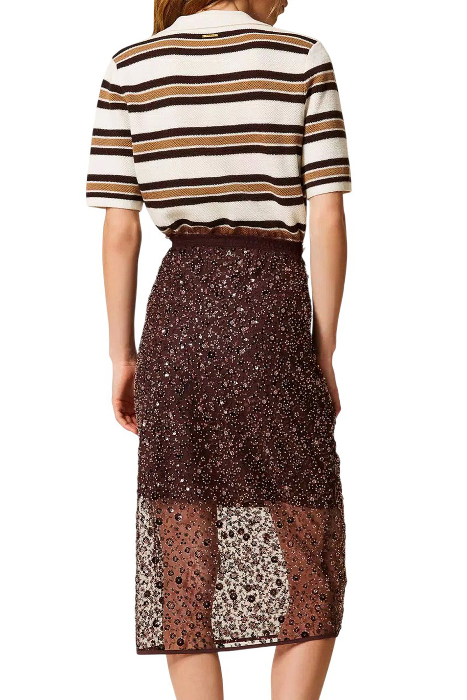 Женский TWINSET Milano Юбка с пайетками (цвет ), артикул 252AP2270 | Фото 4