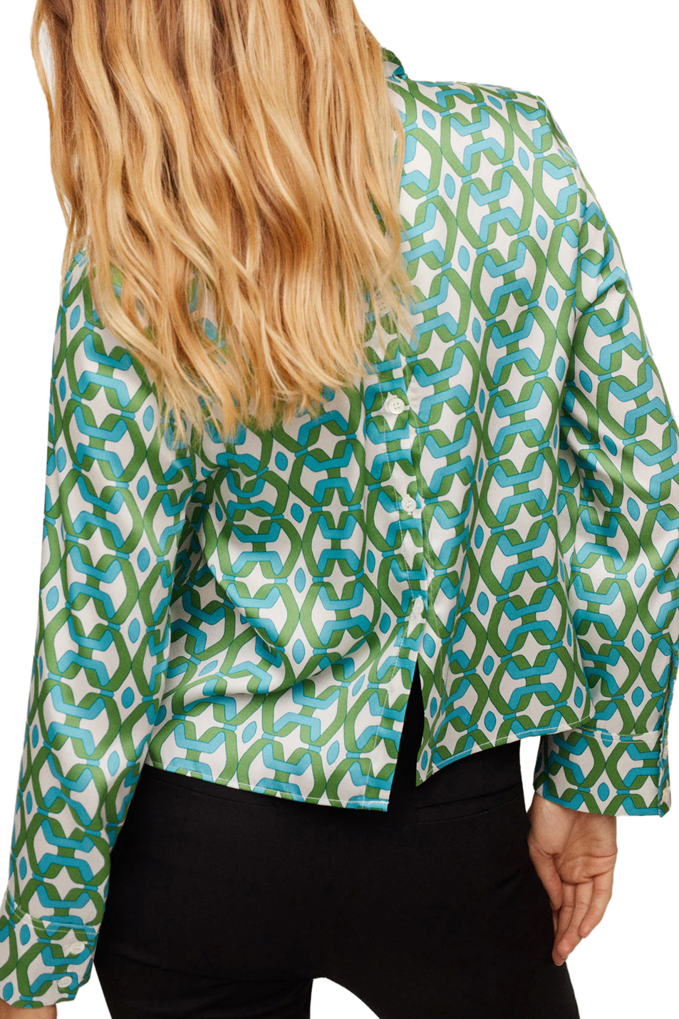 Женский Mango Блуза QUANT с геометрическим принтом (цвет ), артикул 17033790 | Фото 4