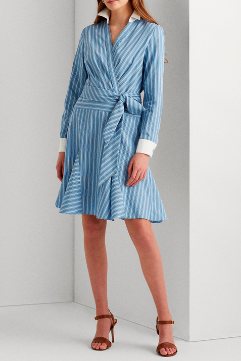 Lauren Платье-рубашка из хлопкового поплина в тонкую полоску ( цвет), артикул 250830239001 | Фото 2