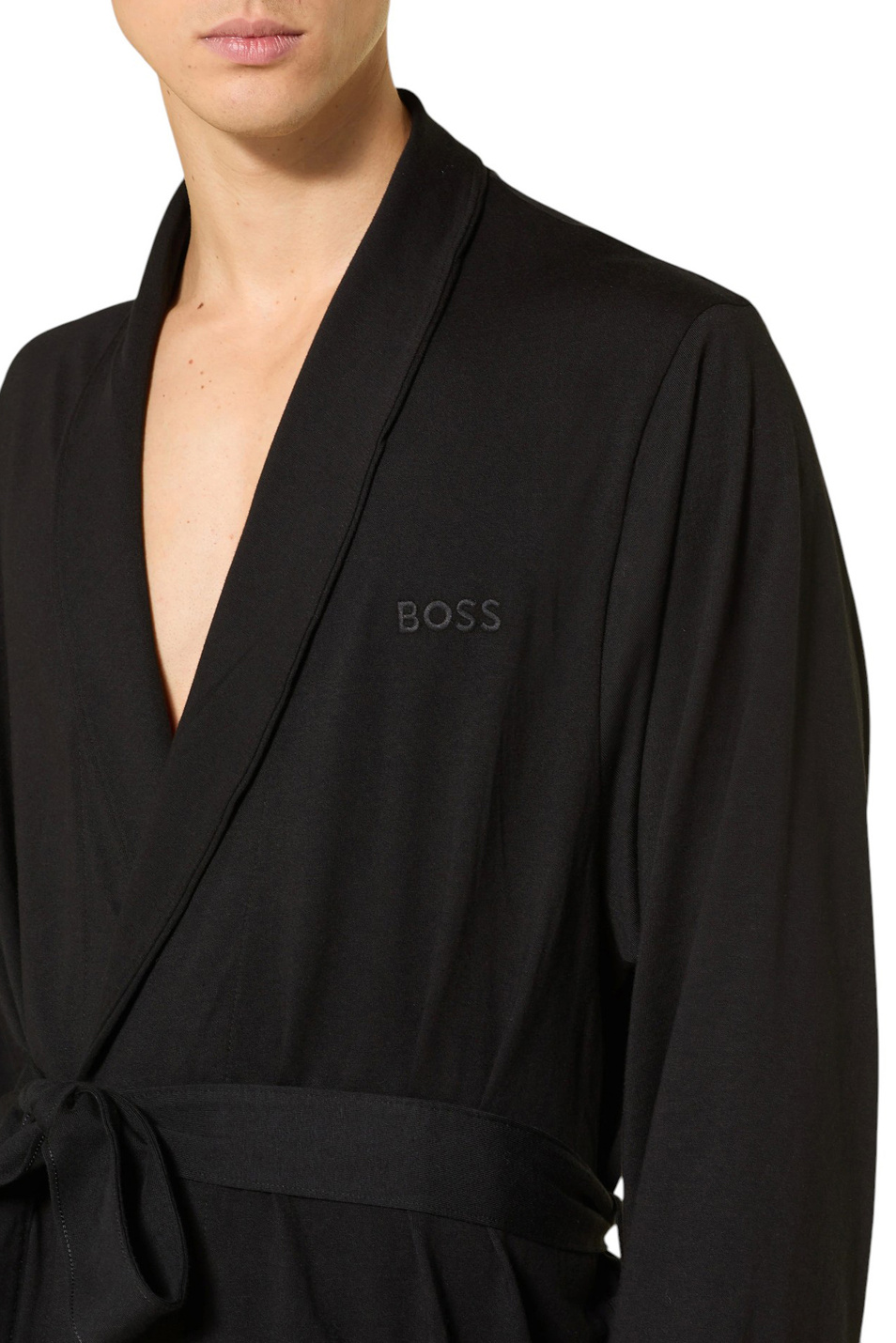 Мужской BOSS Халат из хлопка с логотипом (цвет ), артикул 50545943 | Фото 4