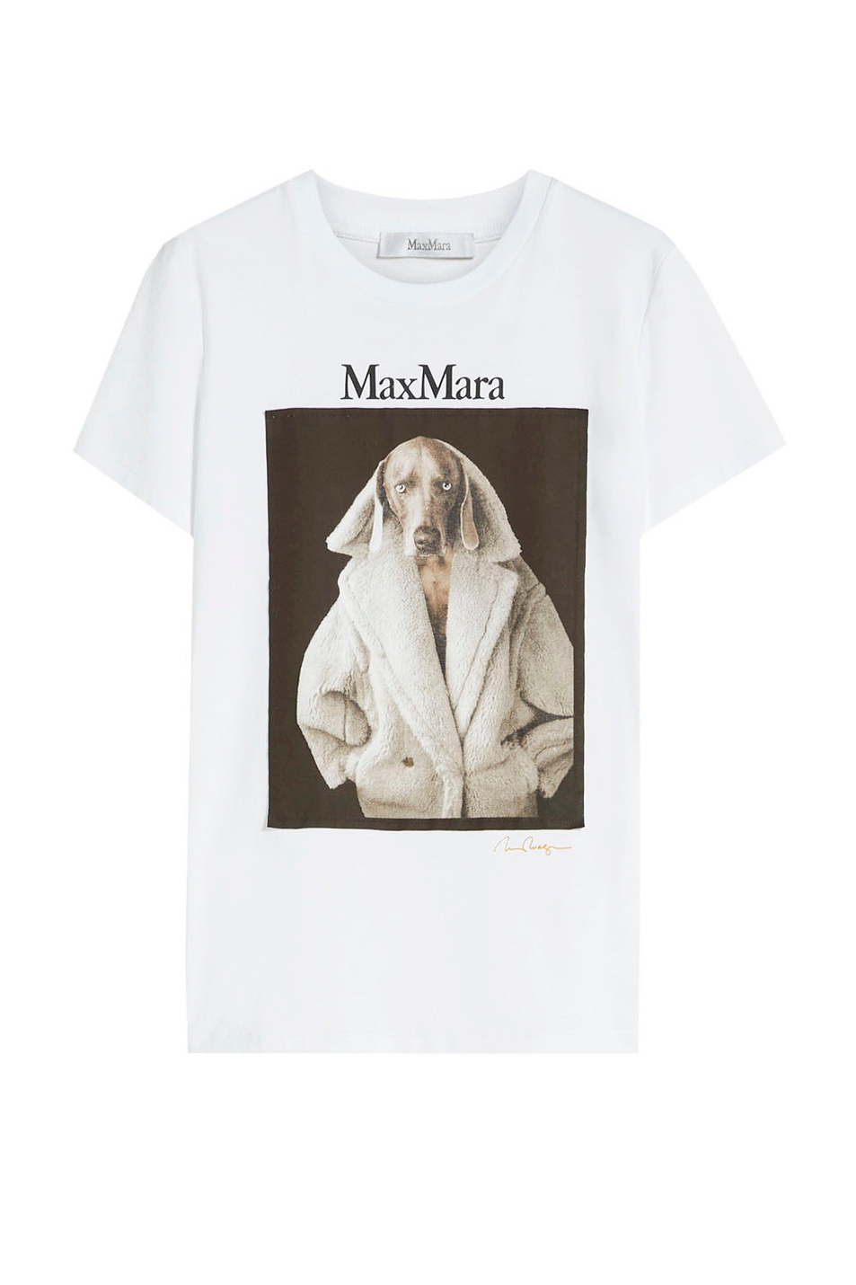 Max Mara женская футболка valido из натурального хлопка с принтом белый ...