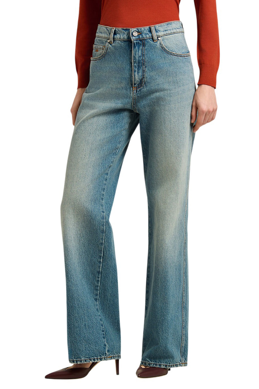 Женский Kiton Джинсы из чистого хлопка (цвет ), артикул DJ60103K0509H0500D | Фото 3