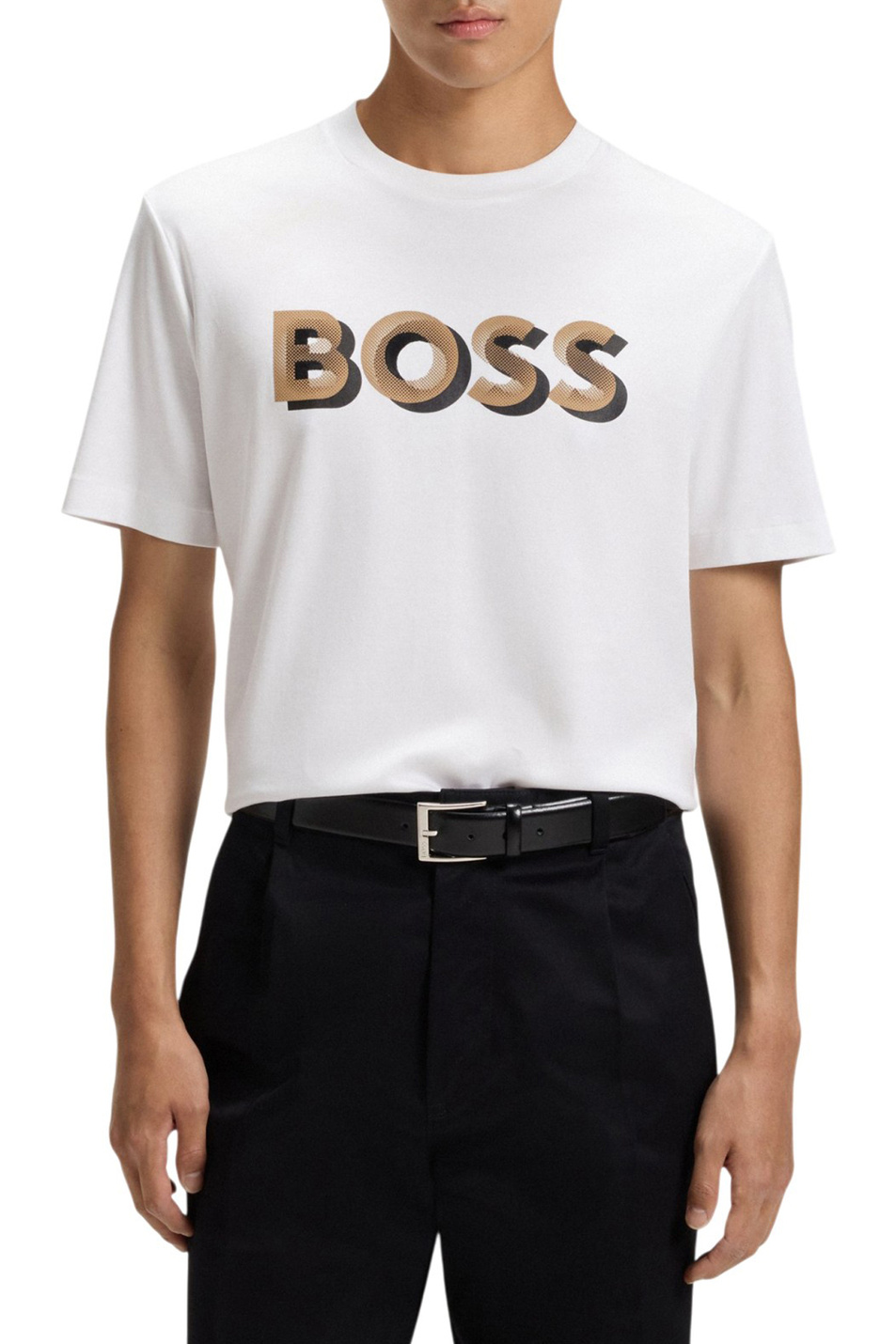 Футболка Thompson из хлопка|Основной цвет:Белый Мужской BOSS Футболка Thompson из хлопка (цвет ), артикул 50551902 | Фото 3