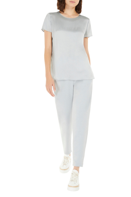 Шелковая блузка CORTONA|Основной цвет:Серый|Артикул:31110326 | Фото 2