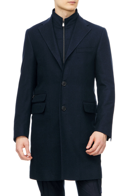 Пальто из шерсти и кашемира|Основной цвет:Синий|Артикул:901581-2812108 | Фото 1