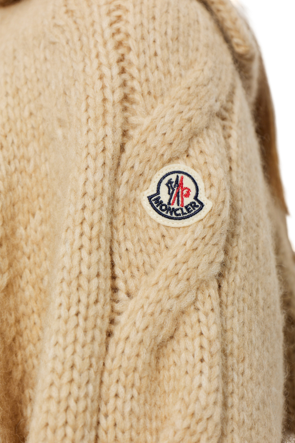 Кардиган из смесовой пряжи альпаки|Основной цвет:Бежевый Женский Moncler Кардиган из смесовой пряжи альпаки (цвет ), артикул L20939B00020-N0403 | Фото 6