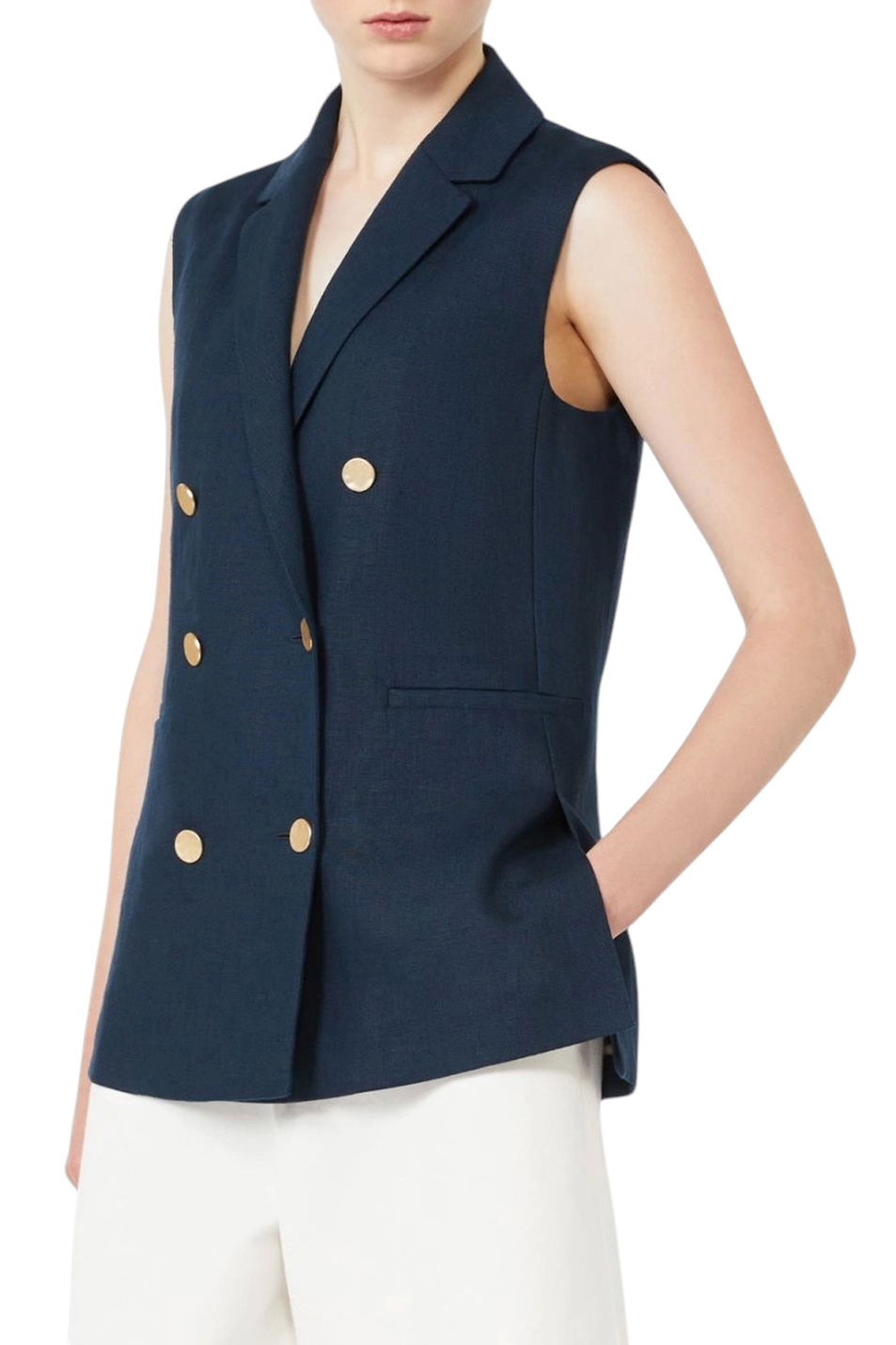 Женский Max Mara Жилет BIRD изо льна (цвет ), артикул 2619151013 | Фото 3