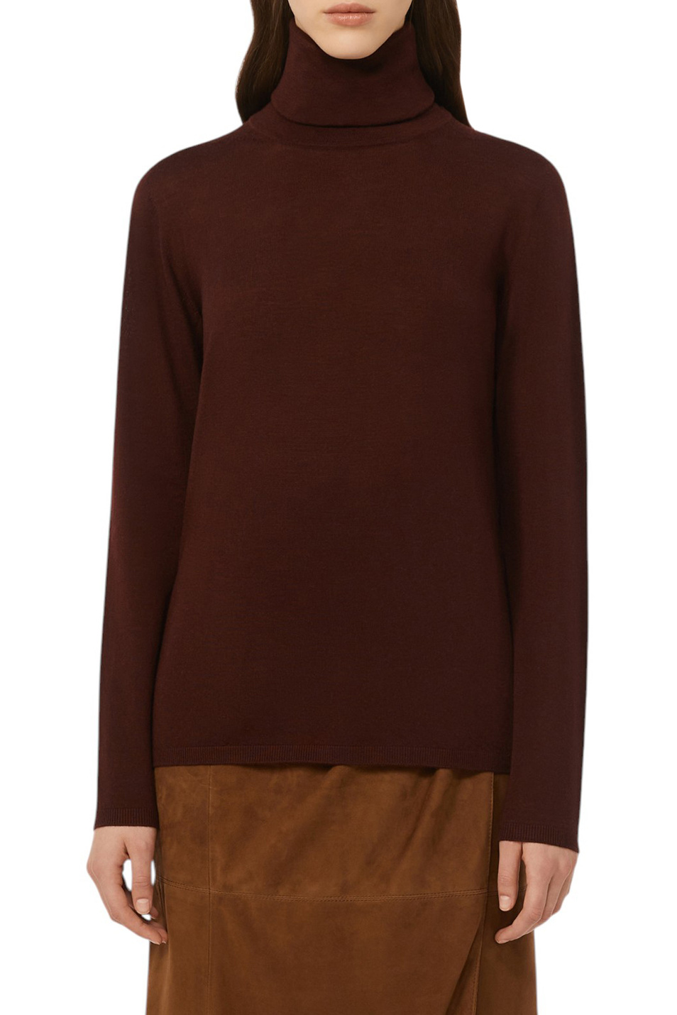 Водолазка SALUTO из шерсти|Основной цвет:Бордовый Женский Max Mara Водолазка SALUTO из шерсти (цвет ), артикул 2521366162 | Фото 3