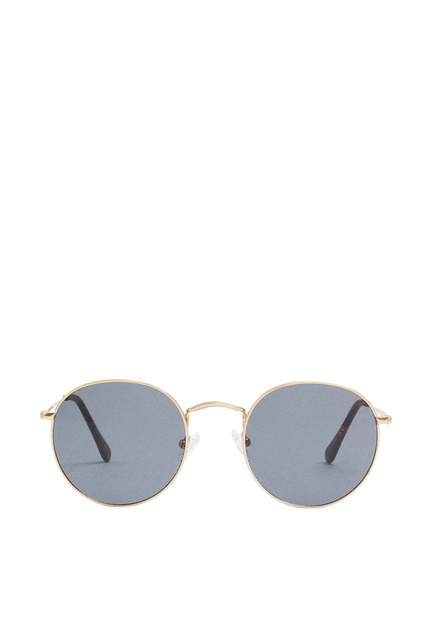 Солнцезащитные очки в круглой металлической оправе|Основной цвет:Золотой|Артикул:193828 | Фото 2