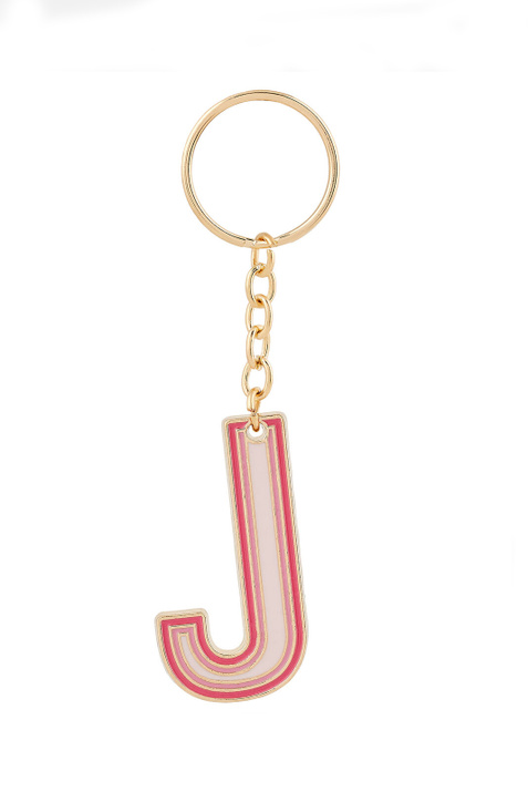 Accessorize Брелок для ключей в виде буквы «J» (Розовый цвет), артикул 899354 | Фото 1