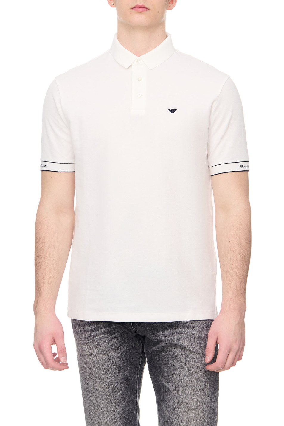 Мужской Emporio Armani Поло из натурального хлопка (цвет ), артикул 3R1F67-1JCYZ | Фото 1
