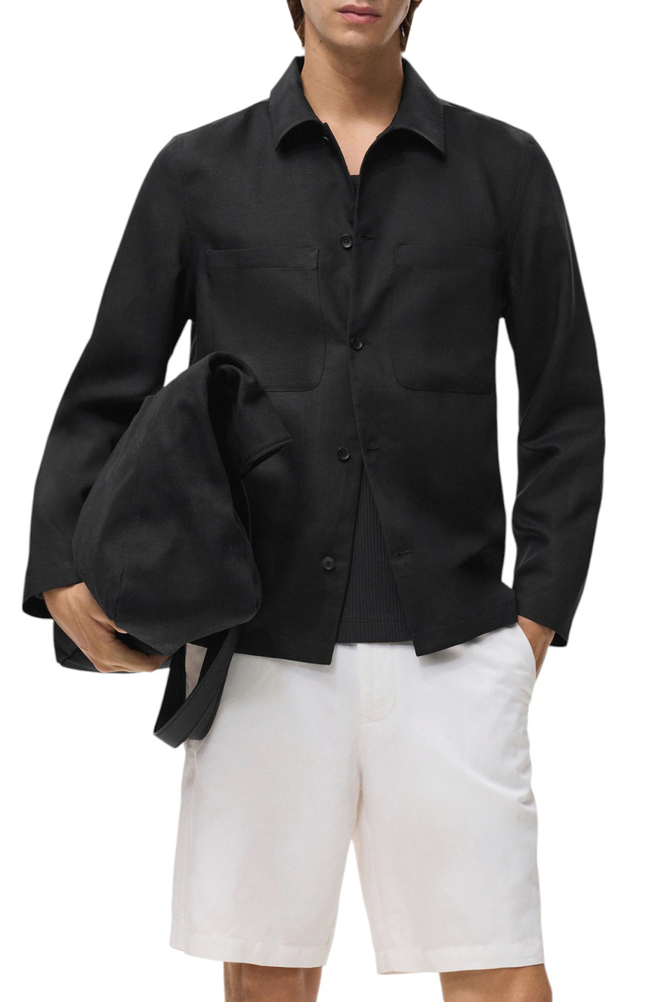 Мужской Mango Man Куртка DARIN из смесового льна (цвет ), артикул 17022894 | Фото 3