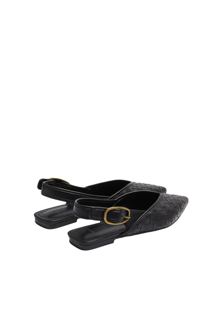 Туфли с пряжкой на щиколотке|Основной цвет:Черный|Артикул:194550 | Фото 2