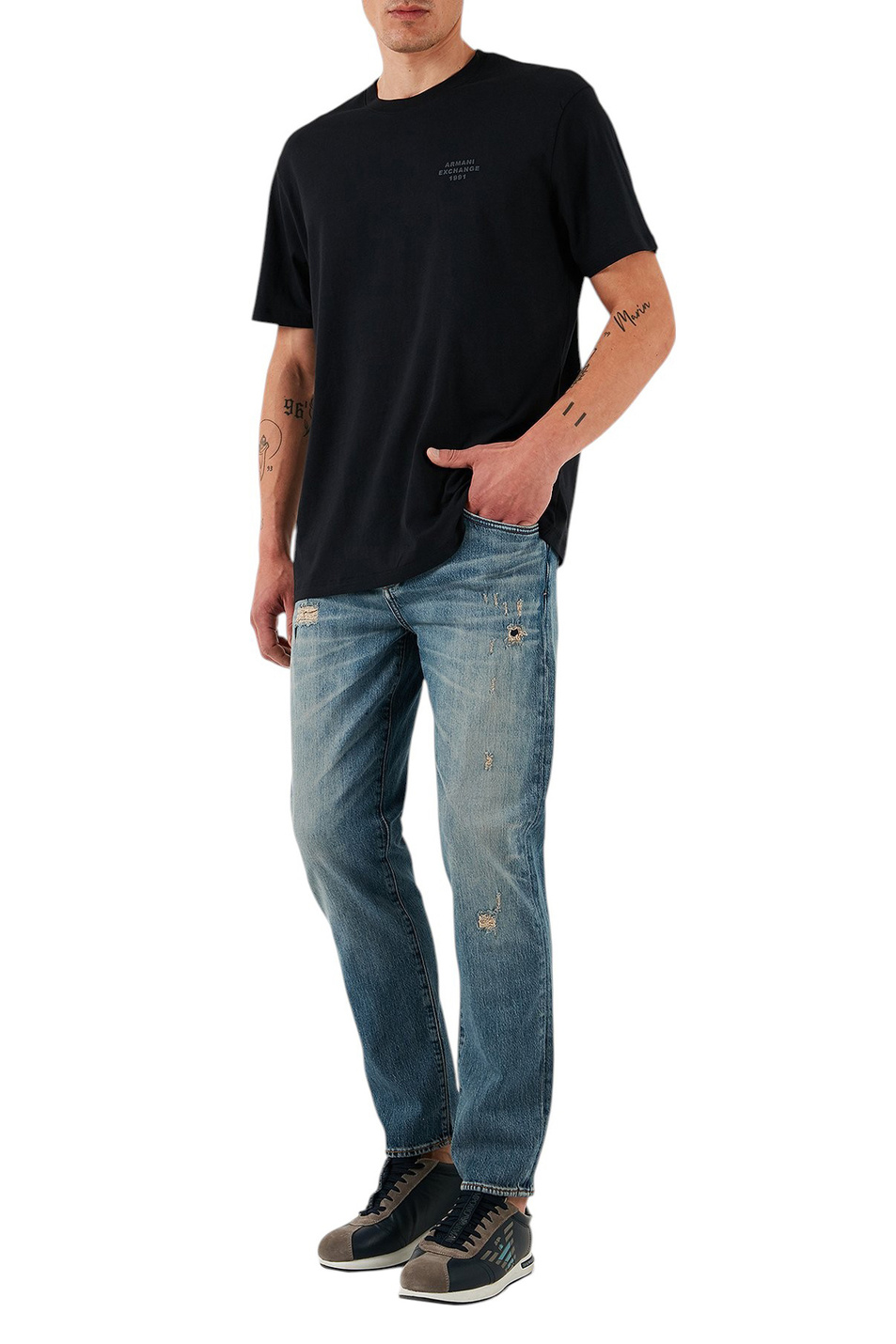 Мужской Armani Exchange Джинсы из эластичного хлопка (цвет ), артикул XM000049-AF13095 | Фото 2