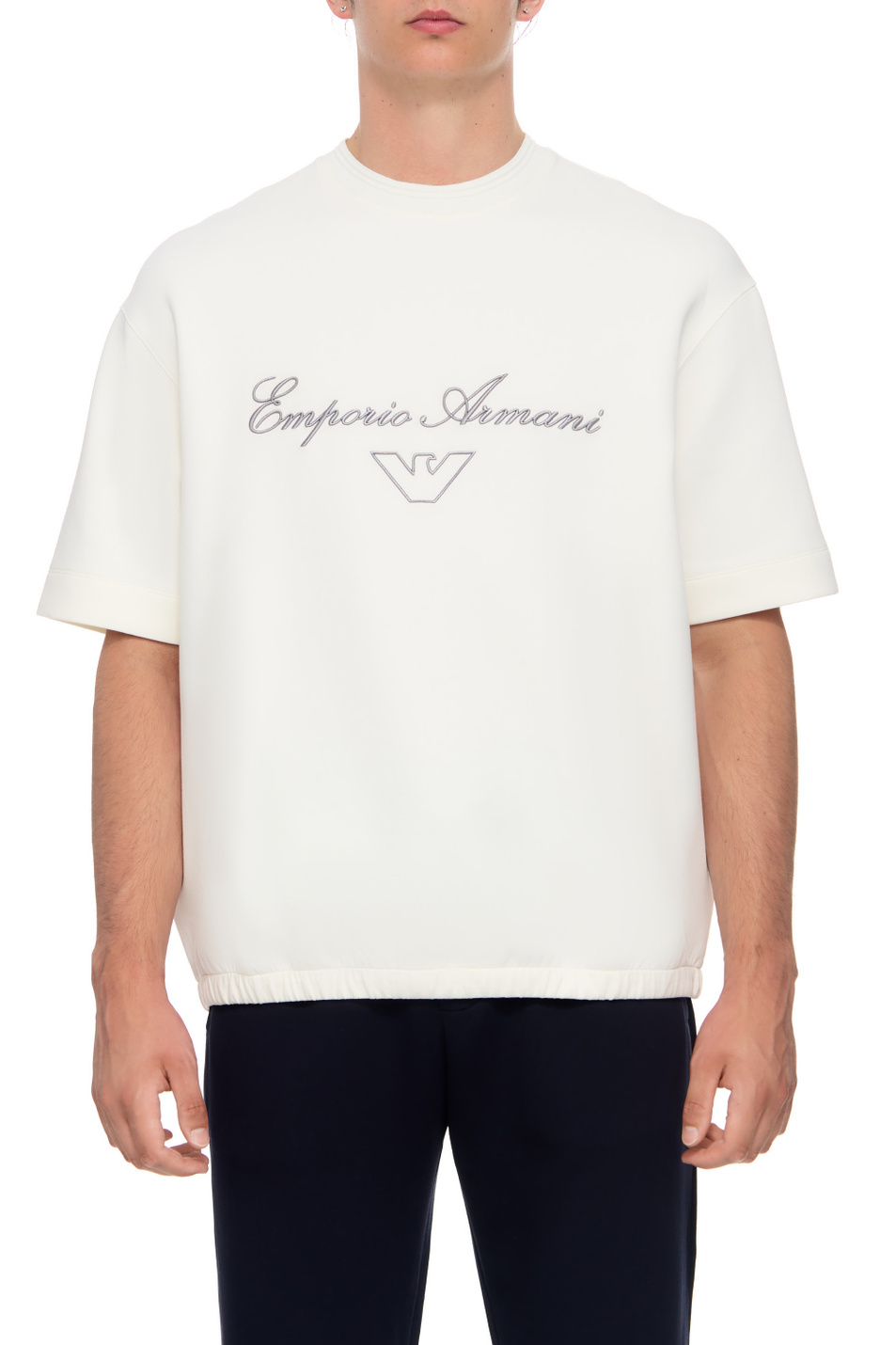 Мужской Emporio Armani Футболка из эластичного смесового хлопка (цвет ), артикул 6R1TDL-1JHSZ | Фото 1
