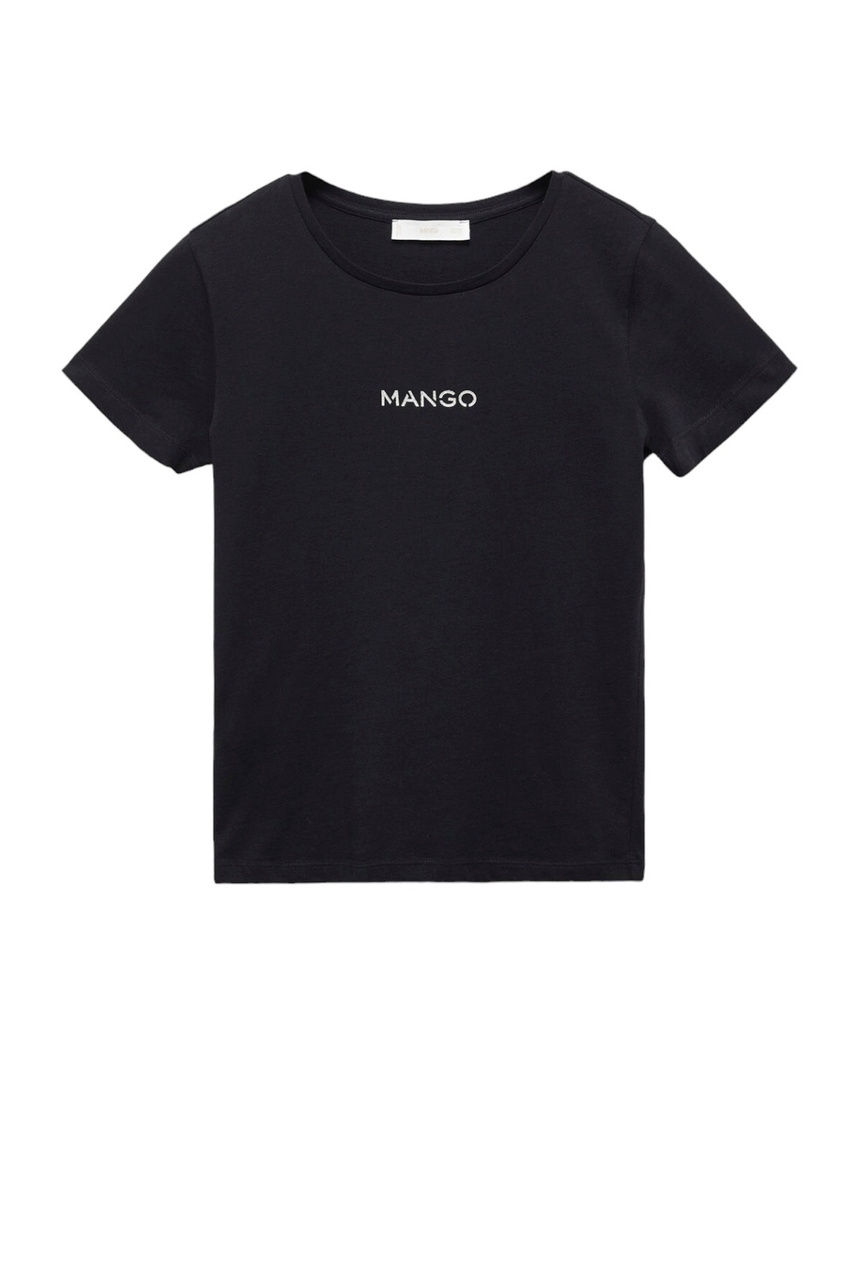Футболка MANGOLOG-H с логотипом|Основной цвет:Черный|Артикул:67010426 | Фото 1