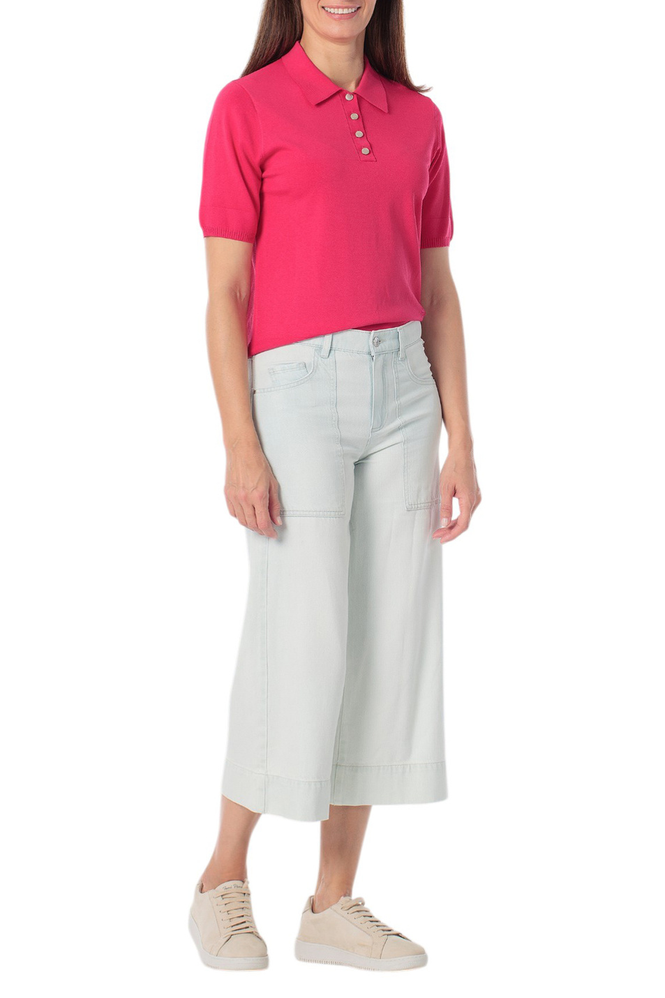 Женский Gerry Weber Джемпер-поло однотонный (цвет ), артикул N60953 | Фото 3