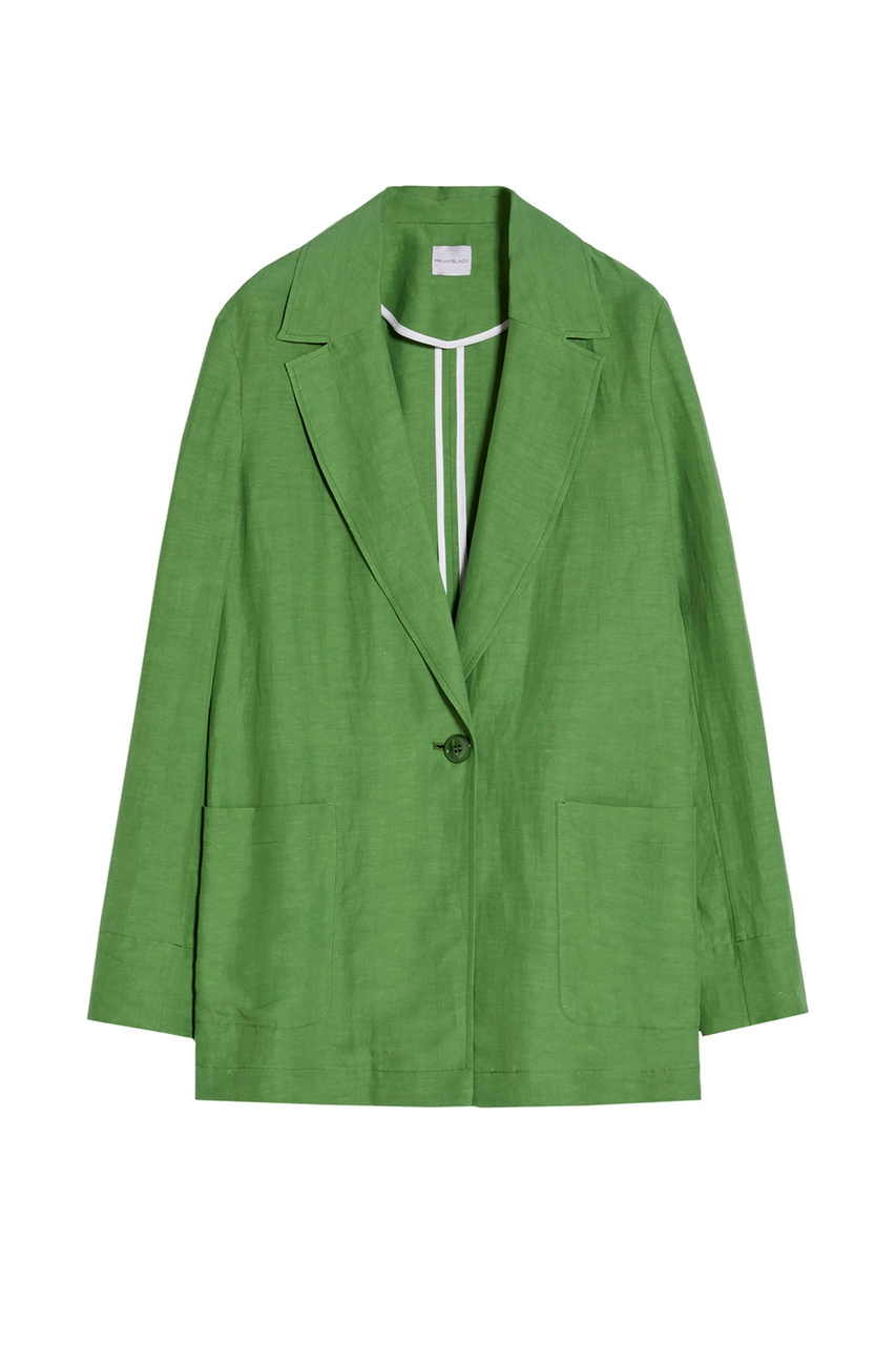 Пиджак MOSCA из смесового льна|Основной цвет:Зеленый|Артикул:2411041033 | Фото 1