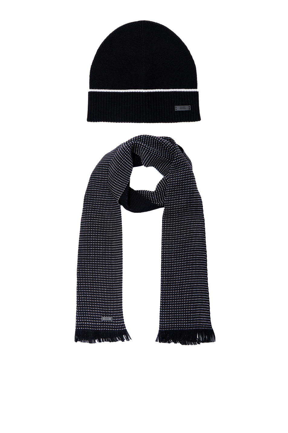 BOSS Комплект из шарфа и шапки из натуральной шерсти с логотипом (цвет ), артикул 50461126 | Фото 1