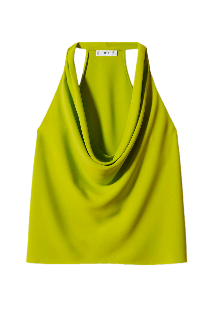 Блузка LEMON с драпировкой|Основной цвет:Салатовый|Артикул:47095961 | Фото 1
