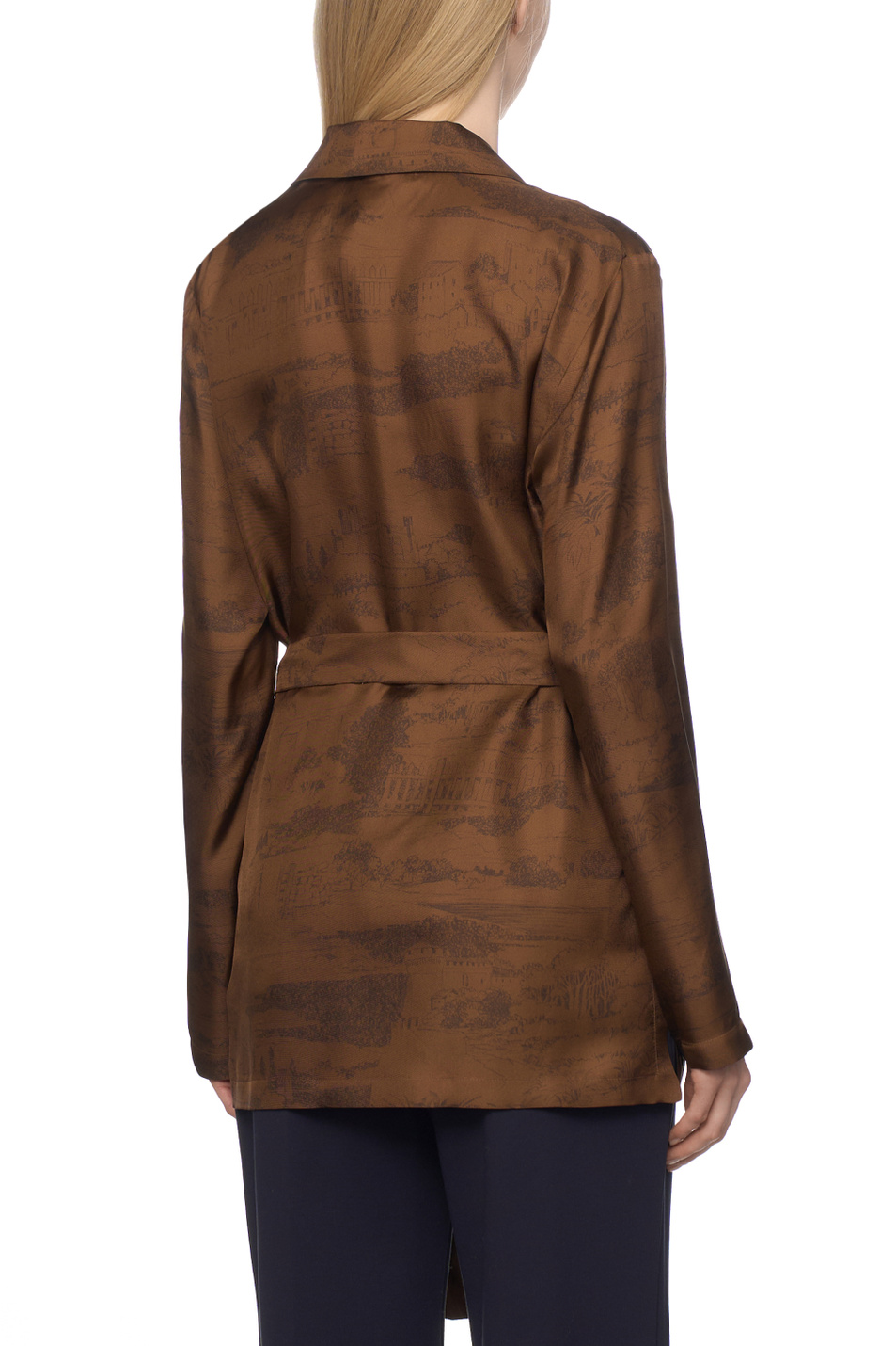 Женский Max Mara Блузка ABITURO из шелка с поясом (цвет ), артикул 2616191031 | Фото 4