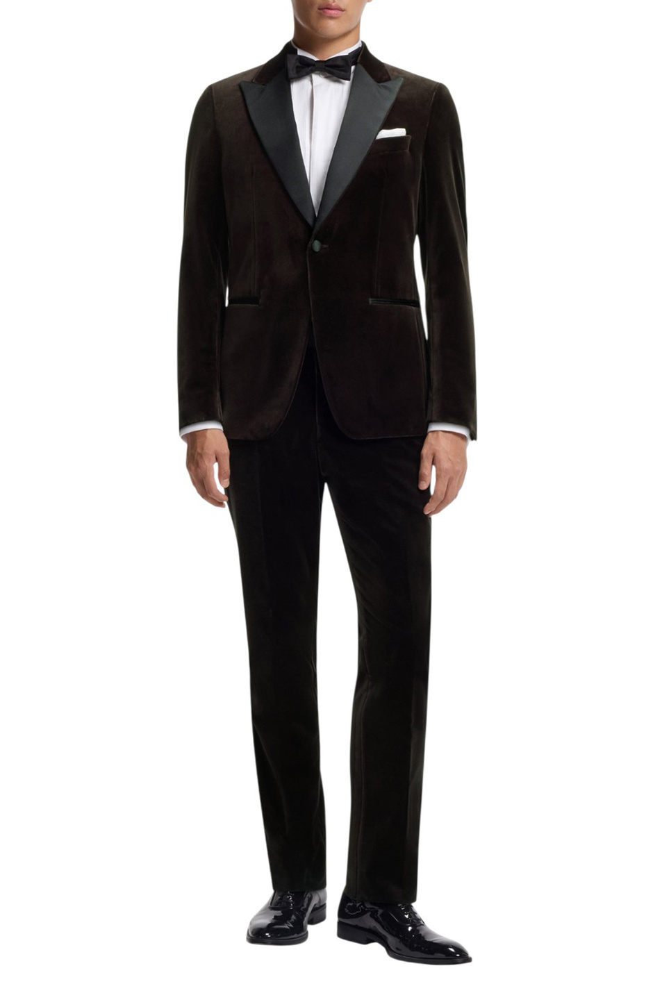 Смокинг Hutson из хлопкового бархата|Основной цвет:Коричневый Мужской BOSS Смокинг Hutson из хлопкового бархата (цвет ), артикул 50551552 | Фото 2