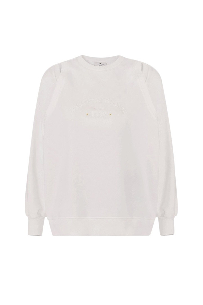 Женский Elisabetta Franchi Свитшот с вырезами (цвет ), артикул MD01261E2 | Фото 1