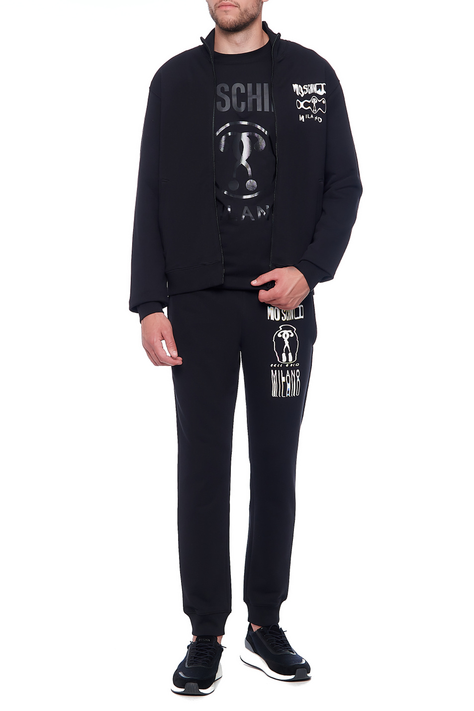 Мужской Moschino Толстовка из натурального хлопка на молнии (цвет ), артикул J1712-7027 | Фото 2