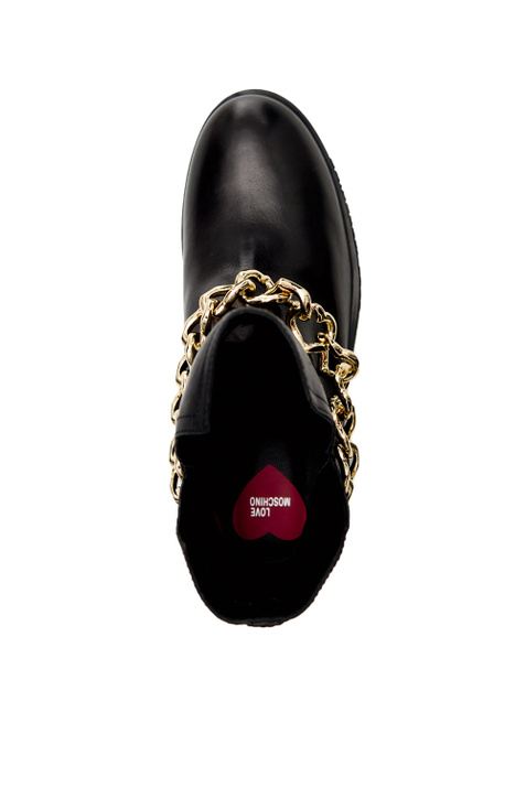 Moschino Ботинки из натуральной кожи с цепью ( цвет), артикул JA21044G1EIA | Фото 4