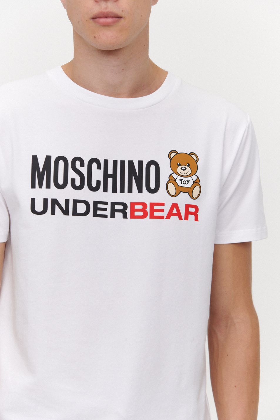 Мужской MOSCHINO underwear Футболка из эластичного хлопка (цвет ), артикул A1914-8107 | Фото 6
