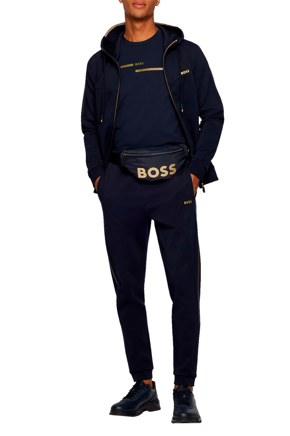 Мужской BOSS Спортивные брюки с манжетами и стандартной посадкой (цвет ), артикул 50465961 | Фото 2