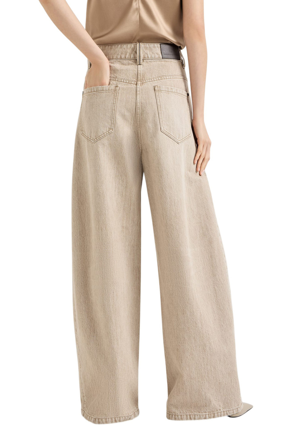 Женский Brunello Cucinelli Джинсы из хлопка (цвет ), артикул MA095P4059 | Фото 4