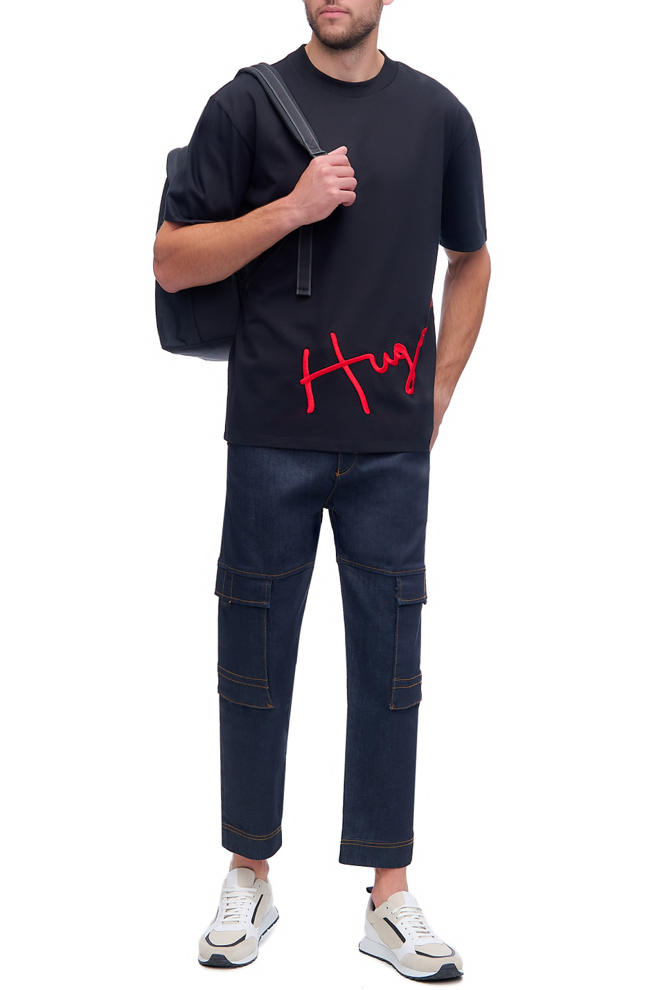 HUGO Джинсы из эластичного хлопка с карманами на штанинах (цвет ), артикул 50461875 | Фото 2