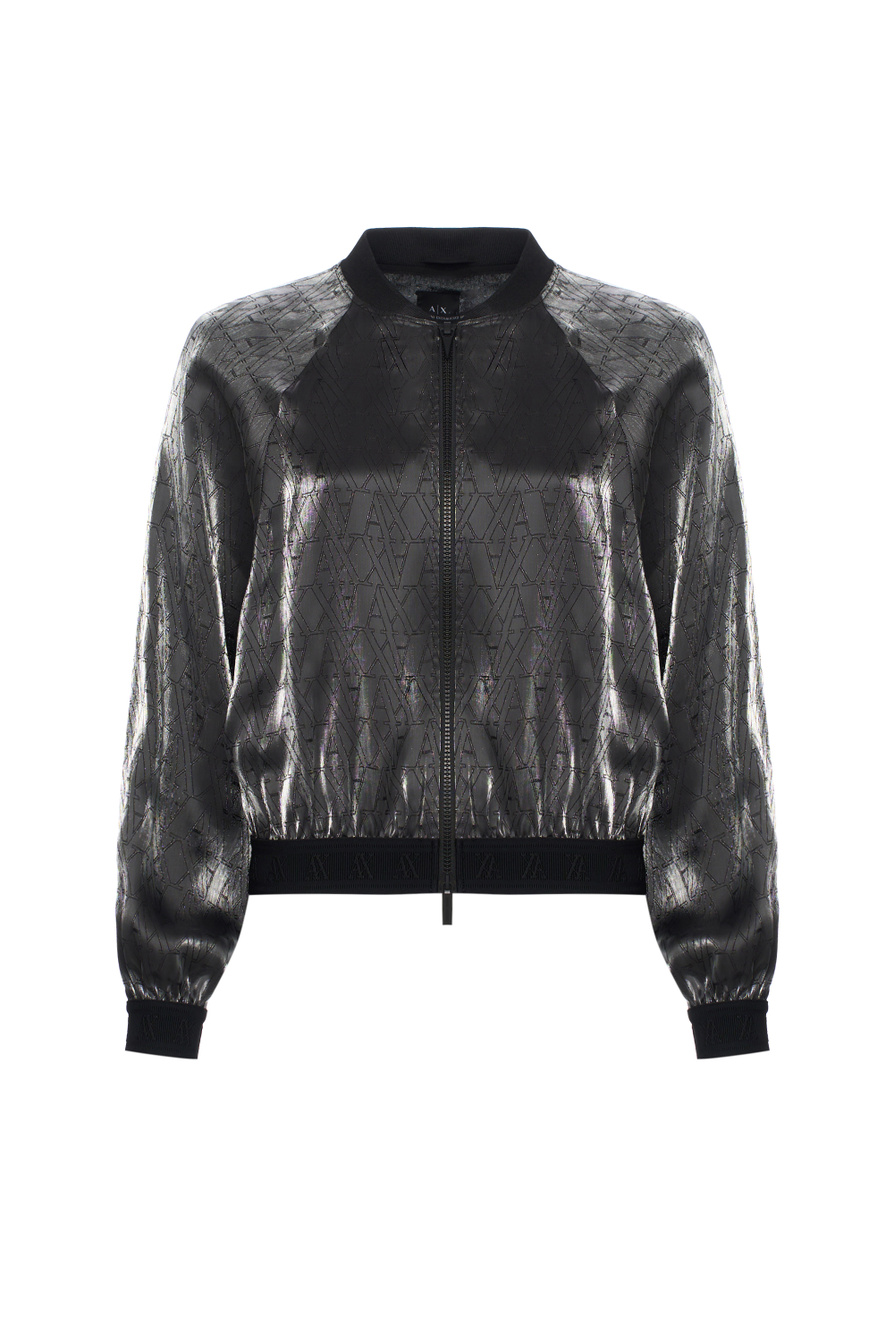 Armanijeans horse leather hybrid bomber Armanijeans horse