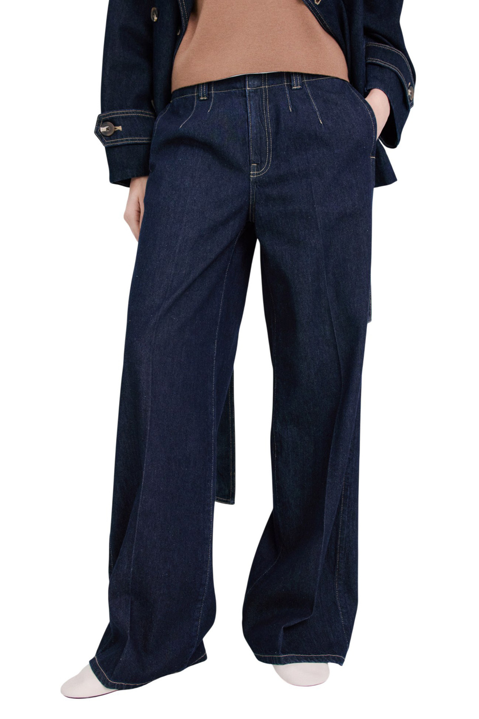 Женский Mango Джинсы ALMA из хлопка (цвет ), артикул 27024083 | Фото 3