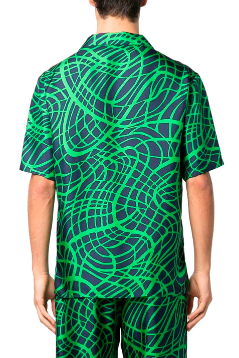 Moschino Рубашка из натурального шелка с принтом ( цвет), артикул A0208-2059 | Фото 4