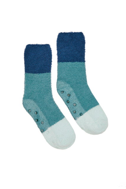 Носки с силиконовыми вставками на подошве|Основной цвет:Мультиколор|Артикул:3614733 | Фото 1
