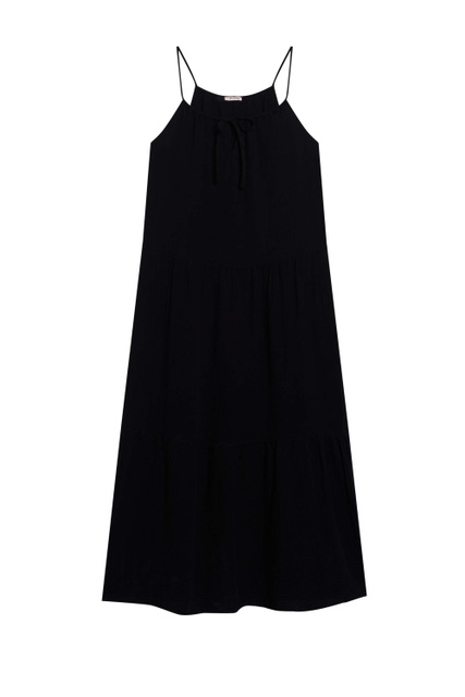 Расклешенное платье на бретелях|Основной цвет:Черный|Артикул:461058 | Фото 1