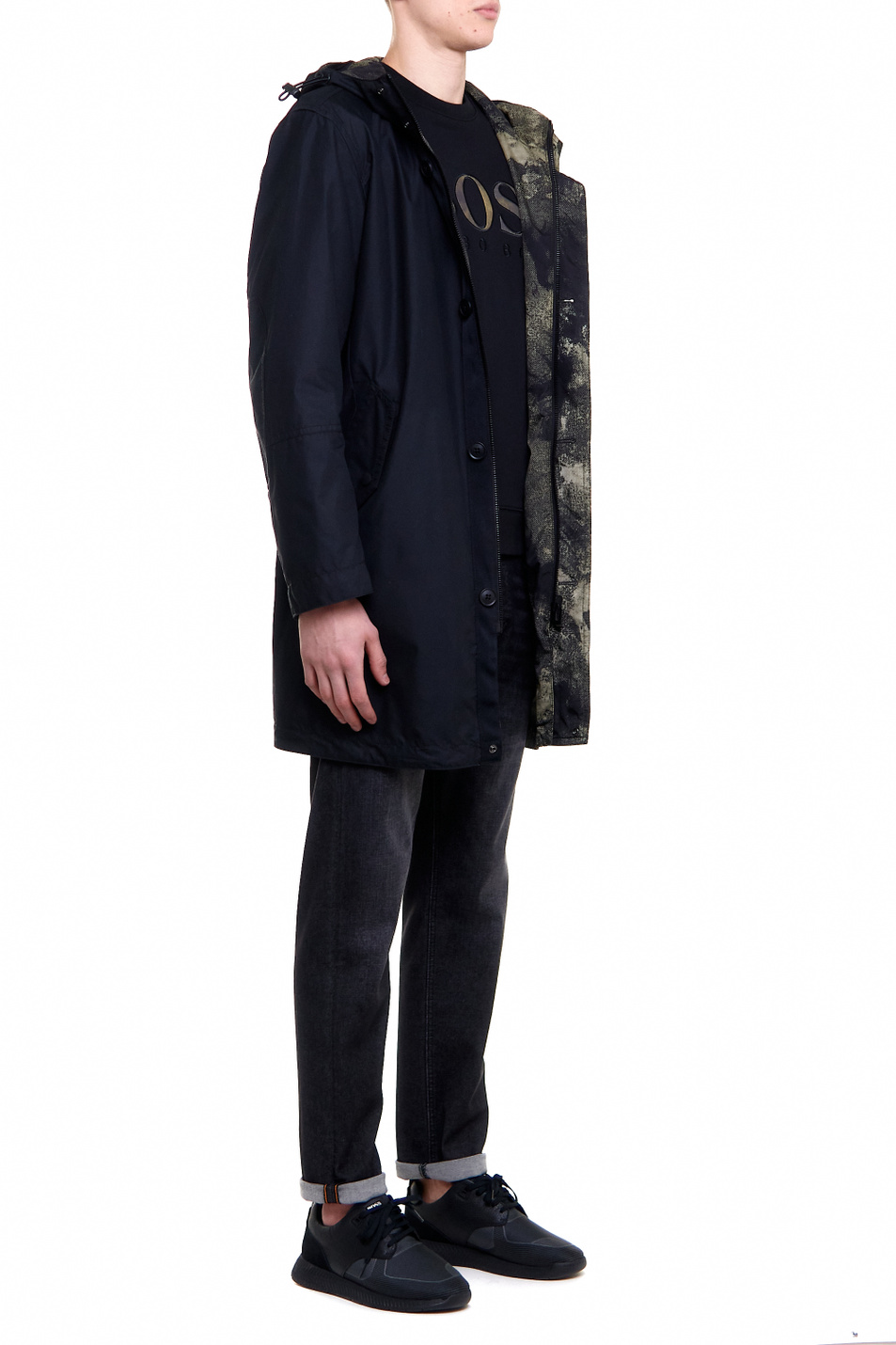 BOSS Двусторонняя куртка Odrake с капюшоном и камуфляжным принтом (цвет ), артикул 50447100 | Фото 4