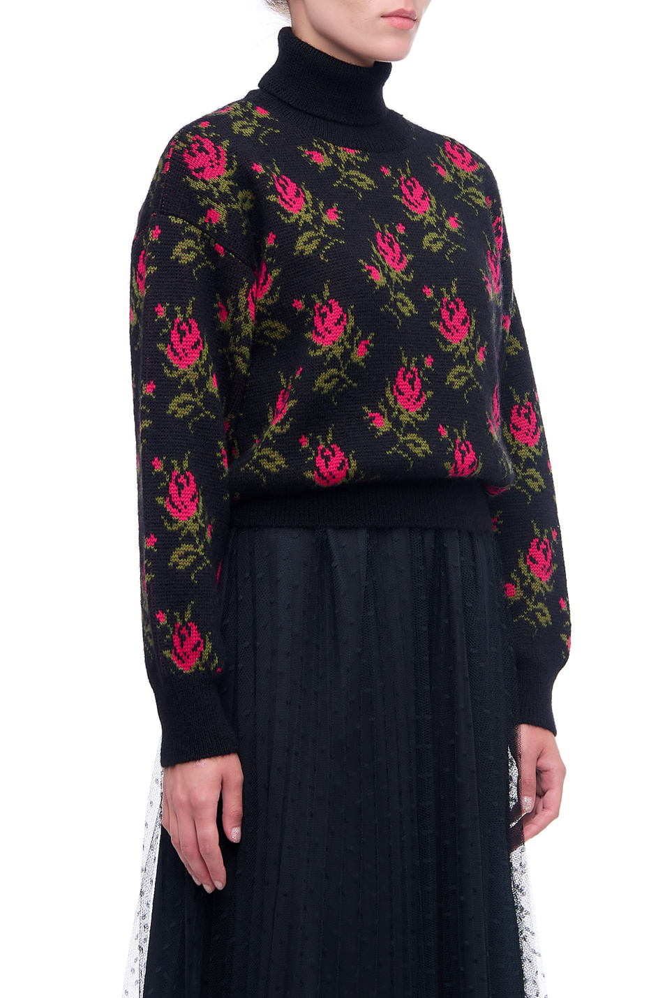 Женский Red Valentino Свитер с высоким горлом и узором (цвет ), артикул WR3KC09P642 | Фото 3