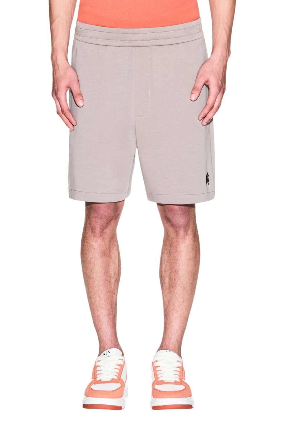 Мужской Armani Exchange Шорты из смесового хлопка с логотипом (цвет ), артикул XM001773-AF10818 | Фото 3