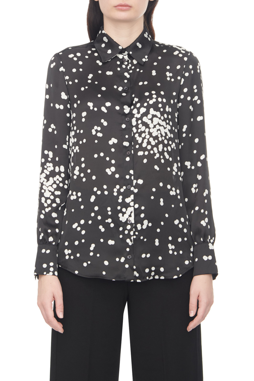 Блузка BOLOGNA с принтом|Основной цвет:Черный|Артикул:21140123 | Фото 1