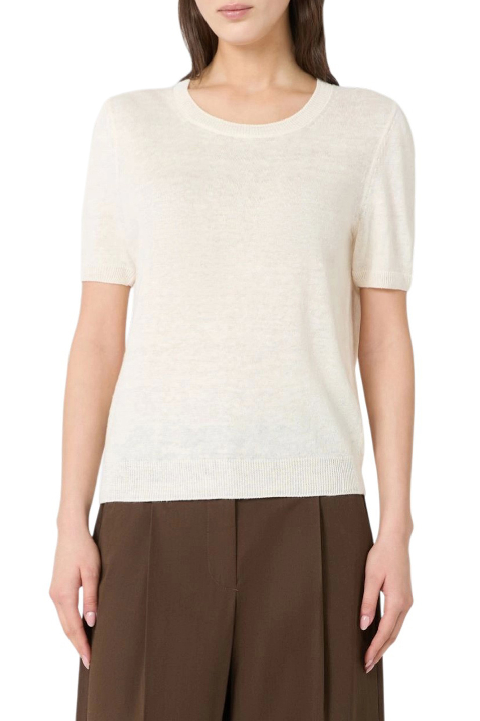 Женский Weekend Max Mara Джемпер PANCONE из льна (цвет ), артикул 2615361042 | Фото 3