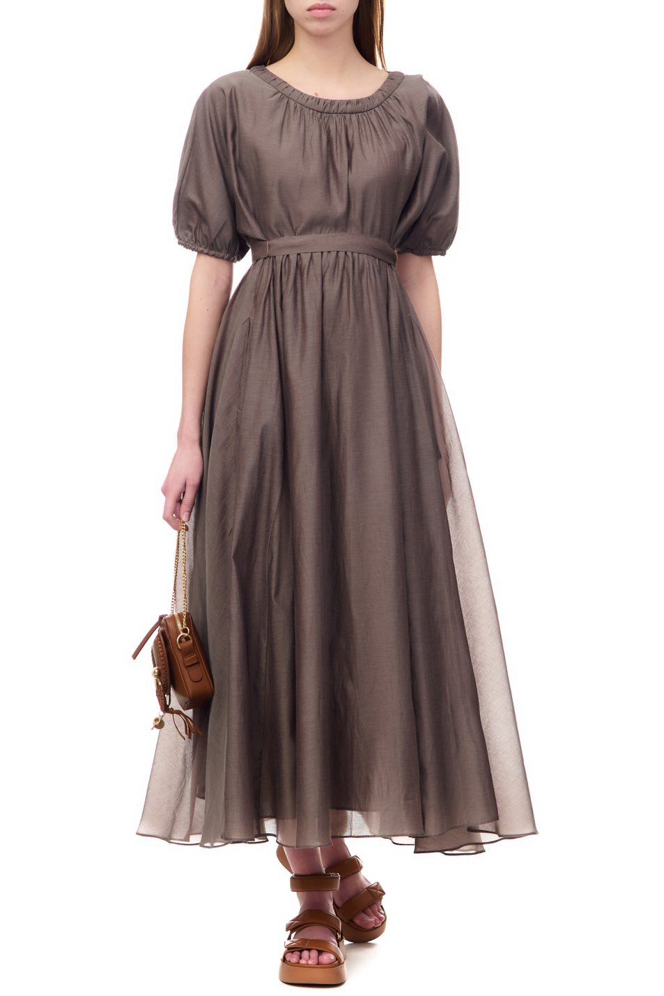 Женский Max Mara Платье FRESIA из хлопка и шелка (цвет ), артикул 2392211132 | Фото 2