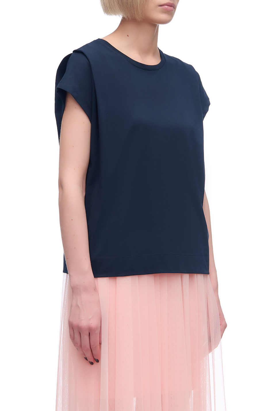 Женский Gerry Weber Однотонная футболка из натурального хлопка (цвет ), артикул 570028-44016 | Фото 5