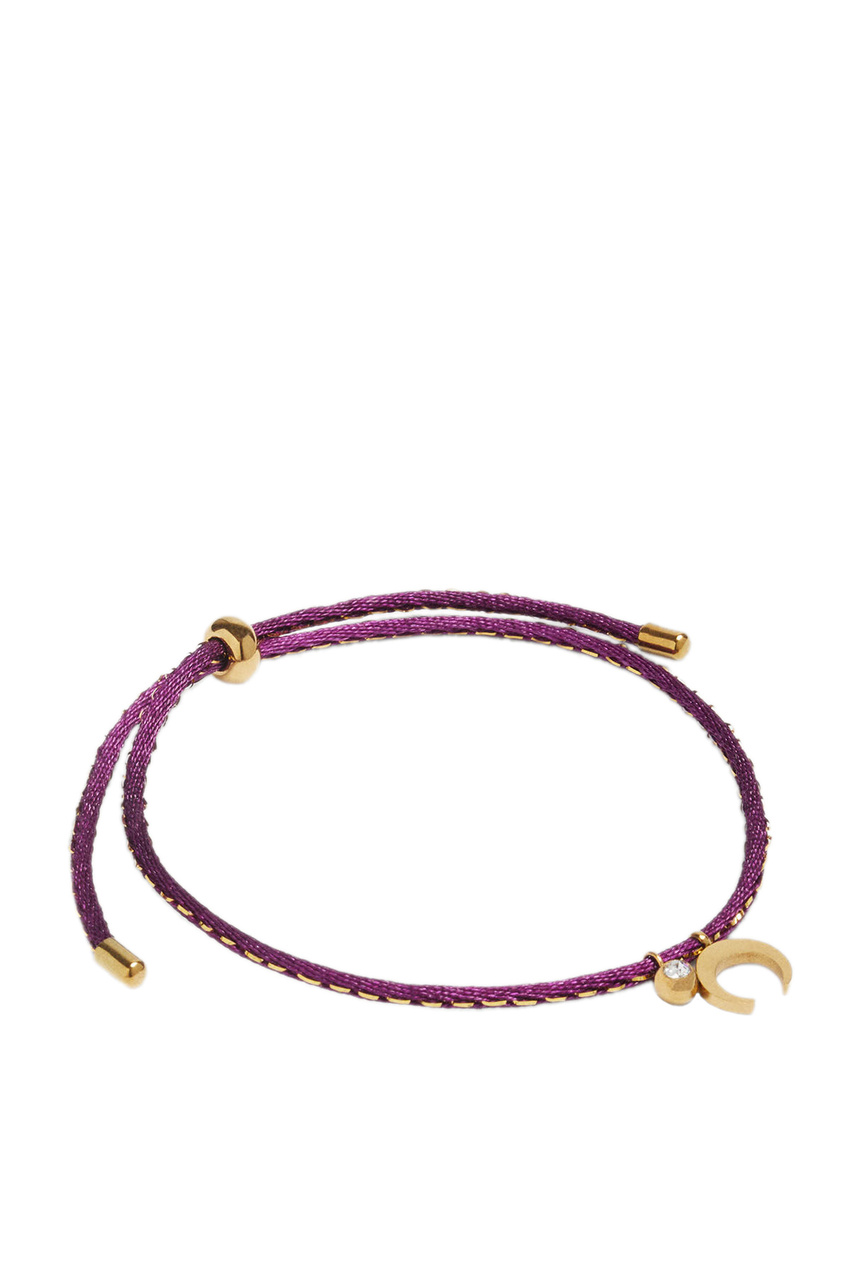 Регулируемый браслет со стальными подвесками|Основной цвет:Фиолетовый|Артикул:193705 | Фото 1