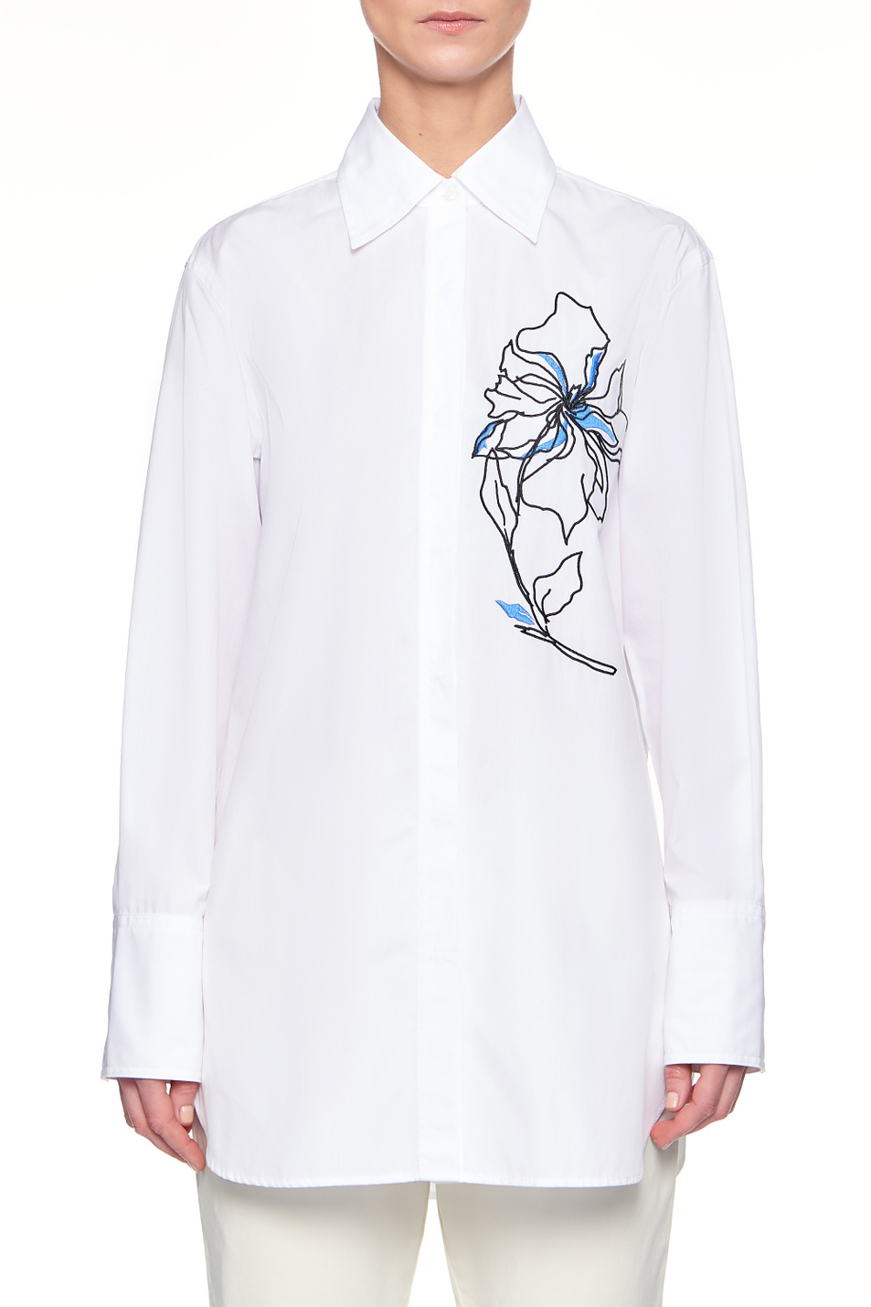 HUGO Рубашка Erselia с вышивкой (цвет ), артикул 50451081 | Фото 1